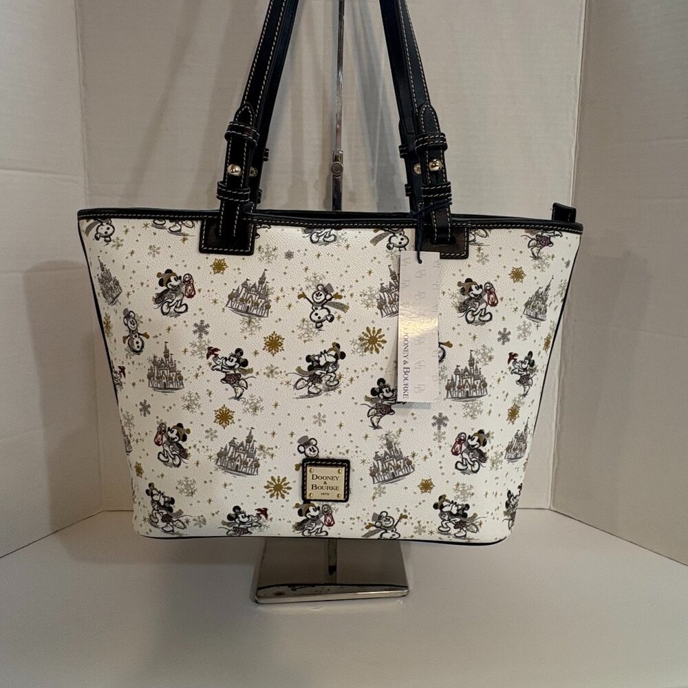 Dooney & Bourke Disney Parks Winter Wonderland Christmas Holiday Tote Purse BNWT